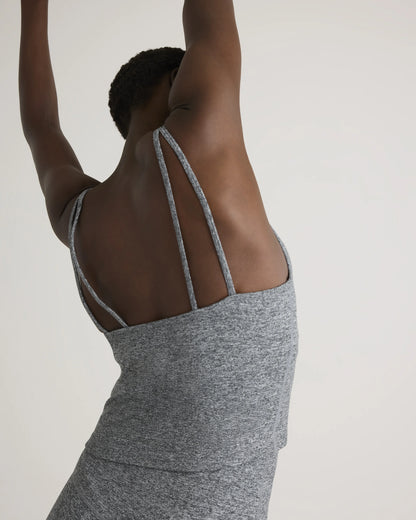 Ultra-Soft Strappy Cropped Tank - XS / Heather Grey