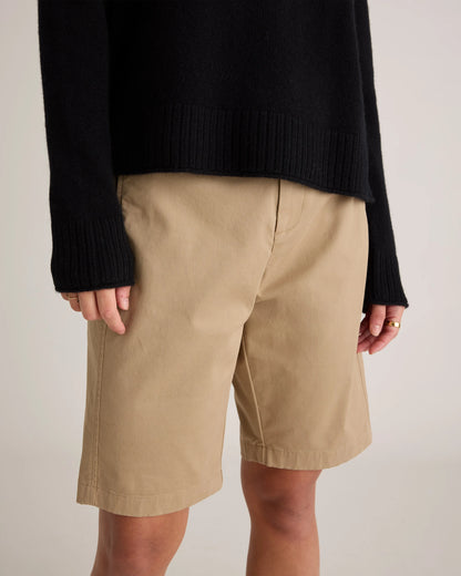 Organic Stretch Cotton Chino Bermuda Shorts - 0 / Bayberry Olive