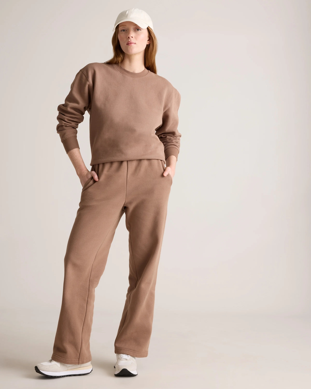Organic Heavyweight Fleece Crew - XS / Taupe