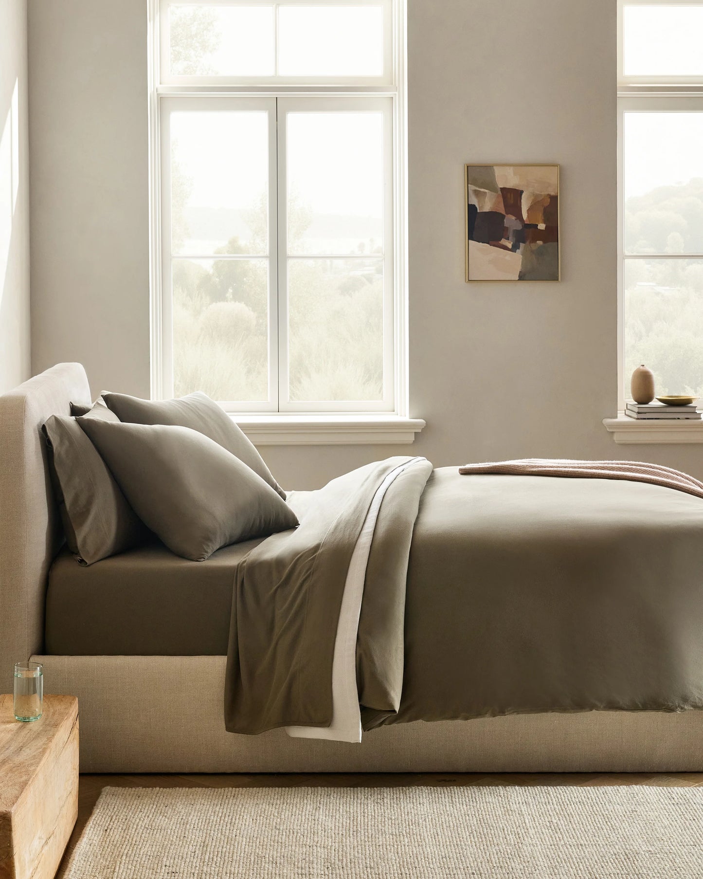 Organic Jersey Duvet Cover - Twin / Light Blue