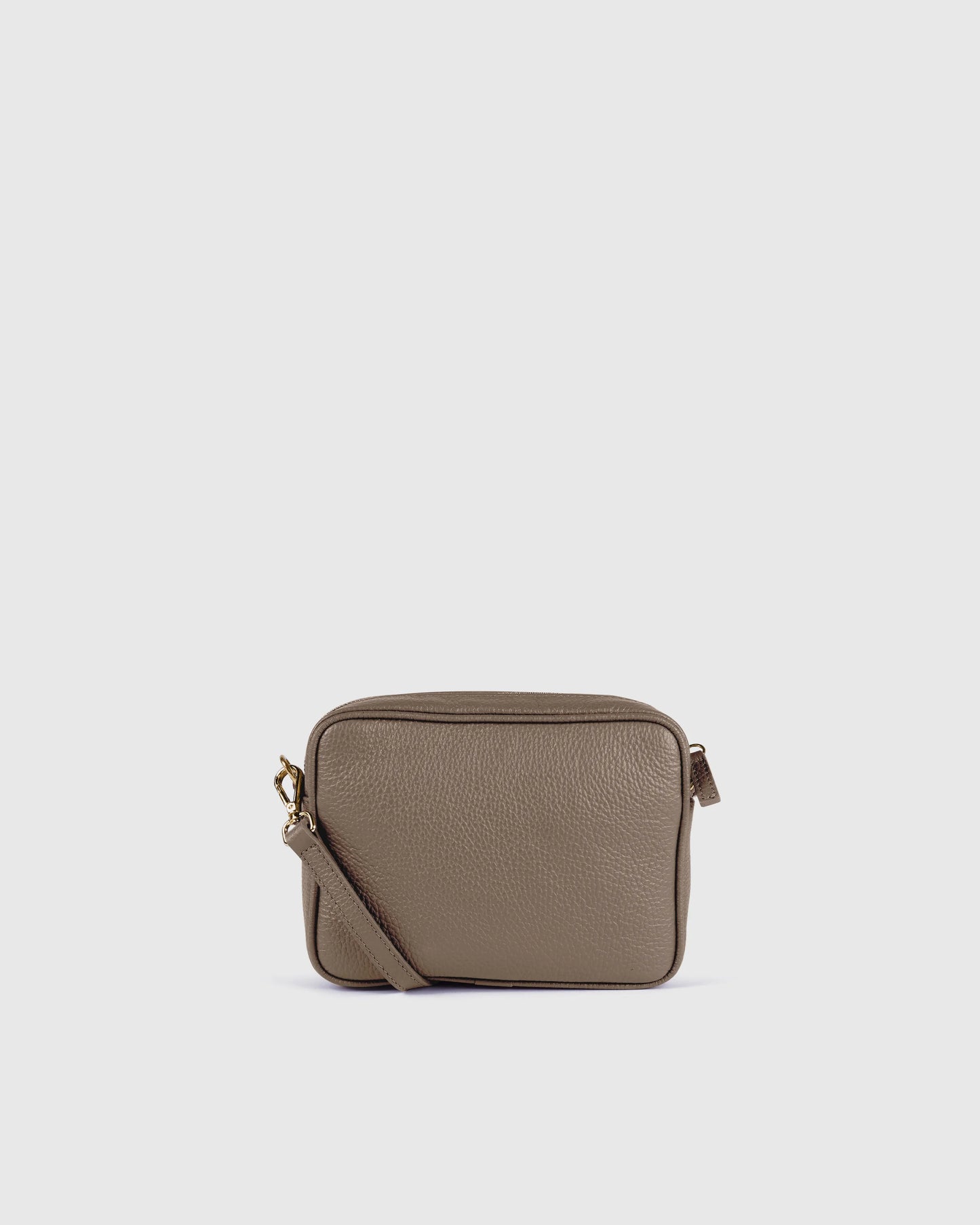 Italian Leather Crossbody Bag - One Size / Black Croco