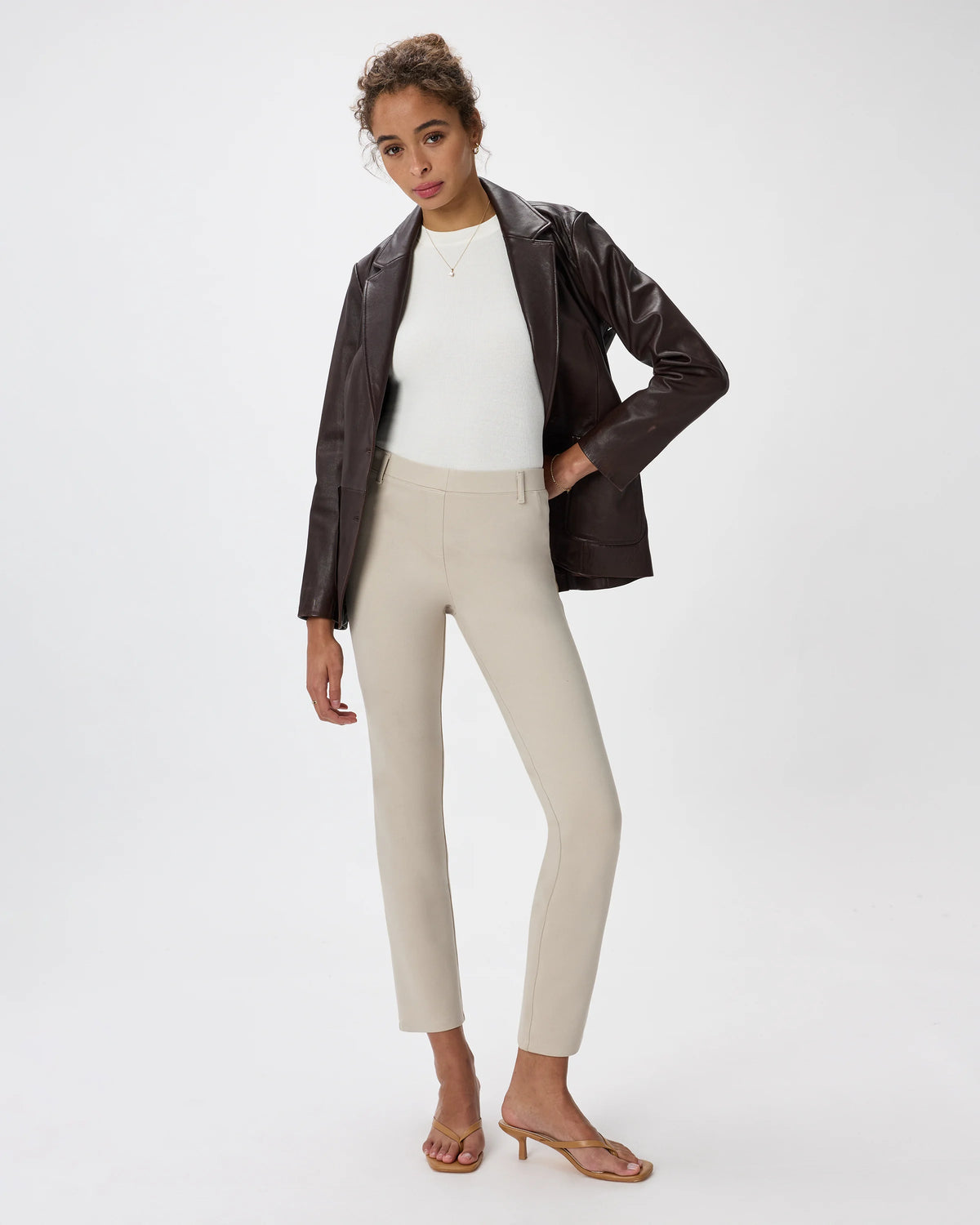 Ultra-Stretch Ponte Straight Leg Pants - XS / Morel Grey