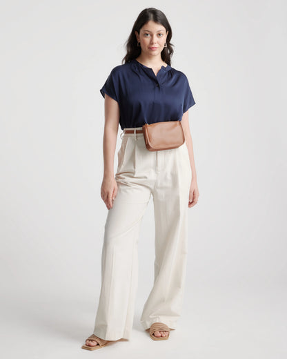 100% Italian Nappa Leather Belt Bag - S/M / Cognac