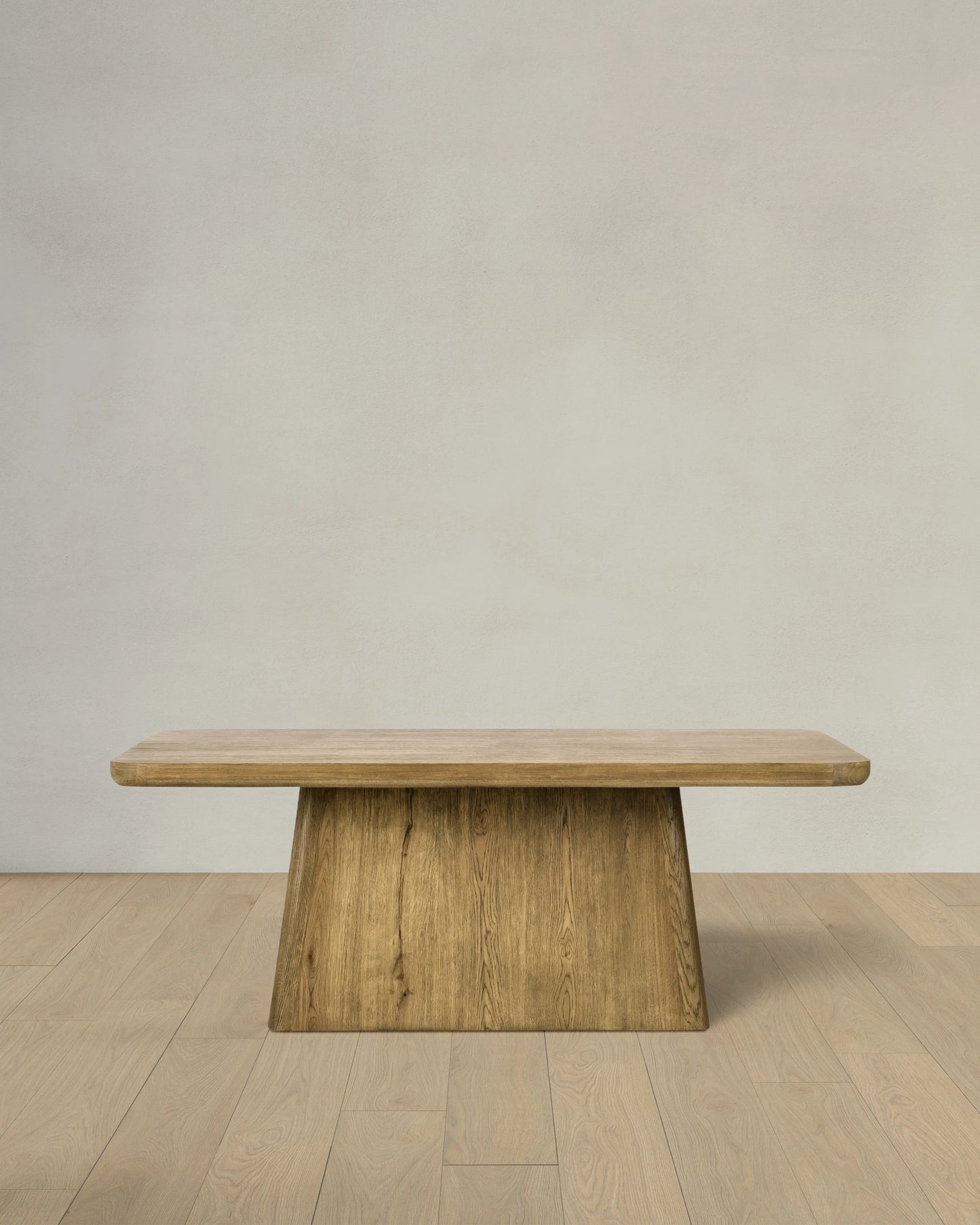 Rustic Oak Plinth Dining Table - 71" / Natural