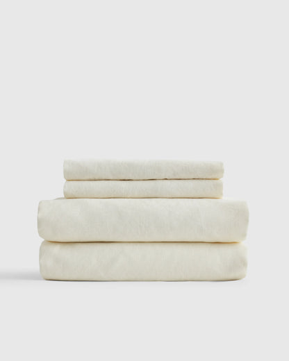 European Linen Sheet Set - Twin / Peach