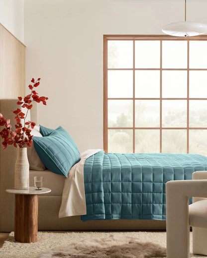 Bamboo Box Quilt Set - Twin / Sage