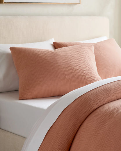 Organic Cotton Gauze Duvet Cover - Twin / Dried Sage
