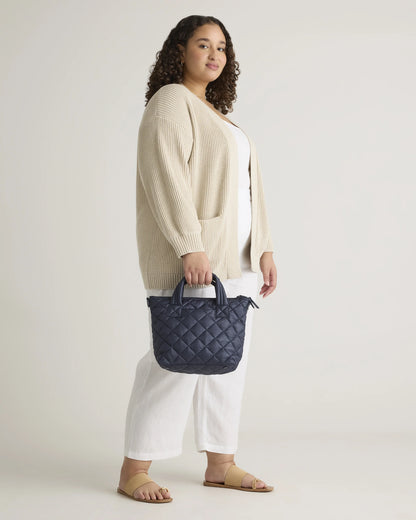 Transit Quilted Small Crossbody Tote - One Size / Taupe Brown