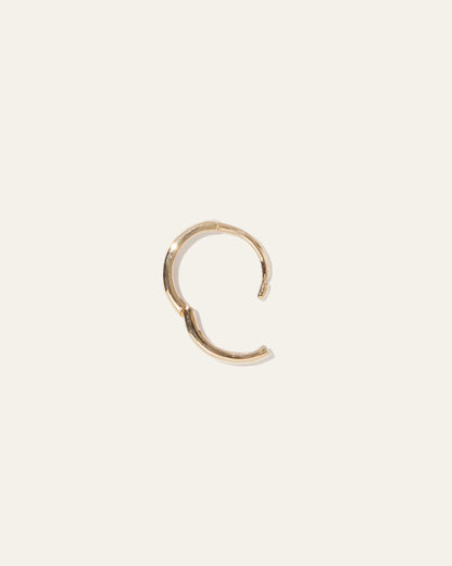 14K Gold Second Piercing Tiny Huggie - Single - One Size / Yellow Gold