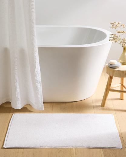 Turkish Cotton Bath Mat Bundle - One Size / White