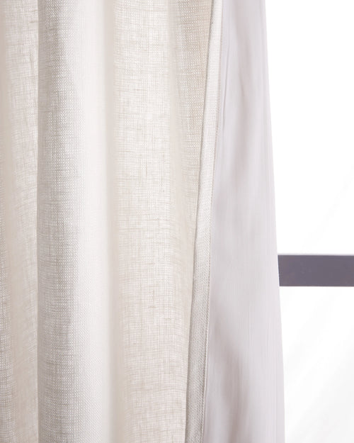 Heavyweight European Linen Curtain - 48x84 / White