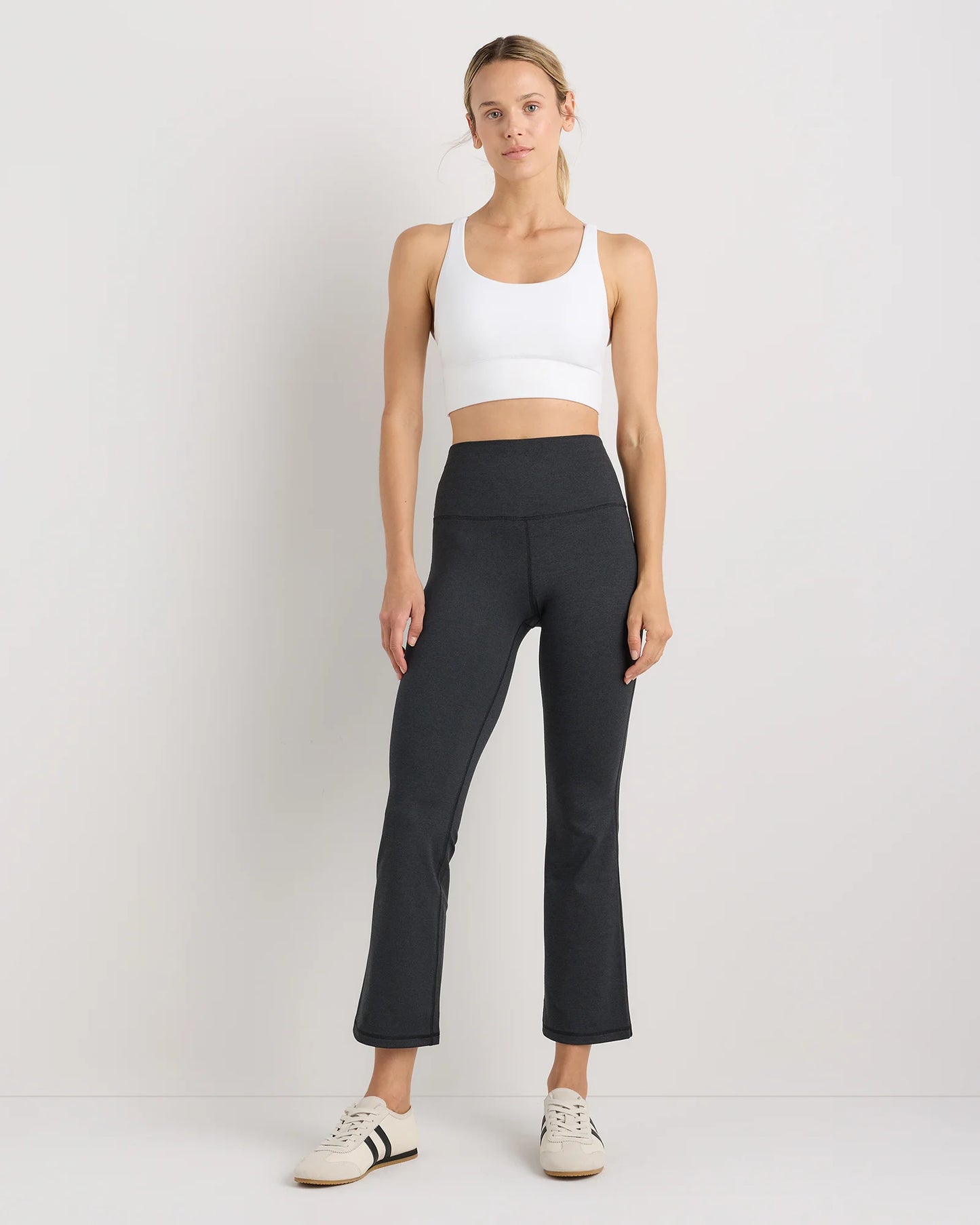 Ultra-Soft Cropped Bootcut Pants - XS / Heather Black