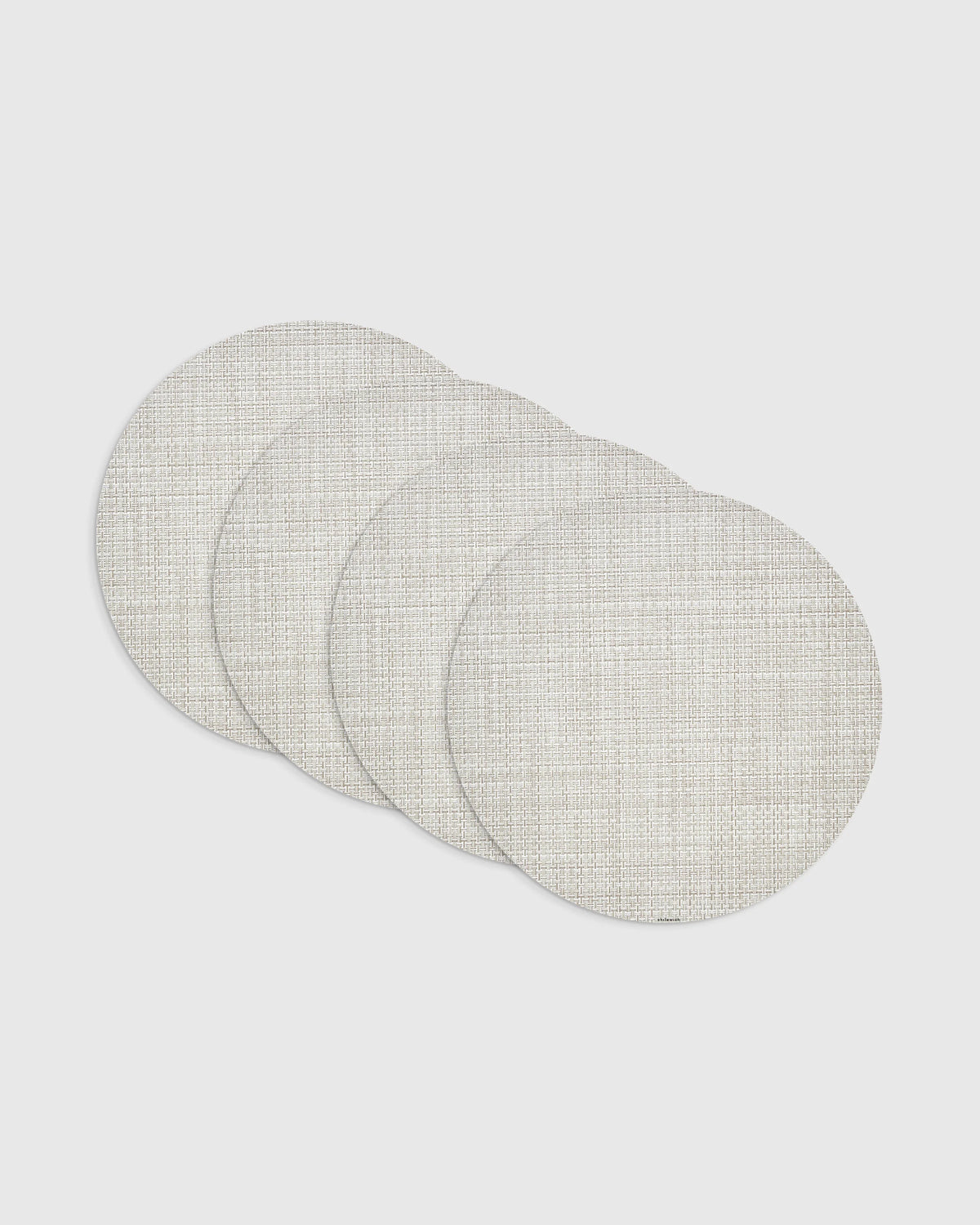 Basketweave Easy-Care Round Placemat, Set of 4 by Chilewich - One Size / Celadon