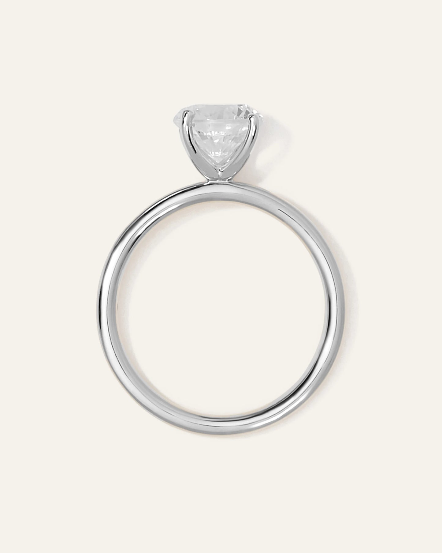 Lab Grown Diamond Round Comfort Fit Engagement Ring - 1.50ct - 4 / Yellow Gold