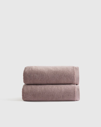 Plush Organic Turkish Cotton Bath Towel (Set of 2) - One Size / White