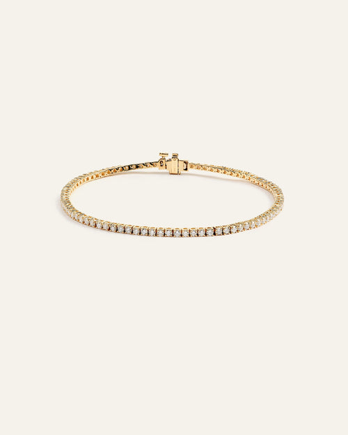 14K Gold Lab Grown Diamond Tennis Bracelet - 2ctw - 6.5" / Yellow Gold