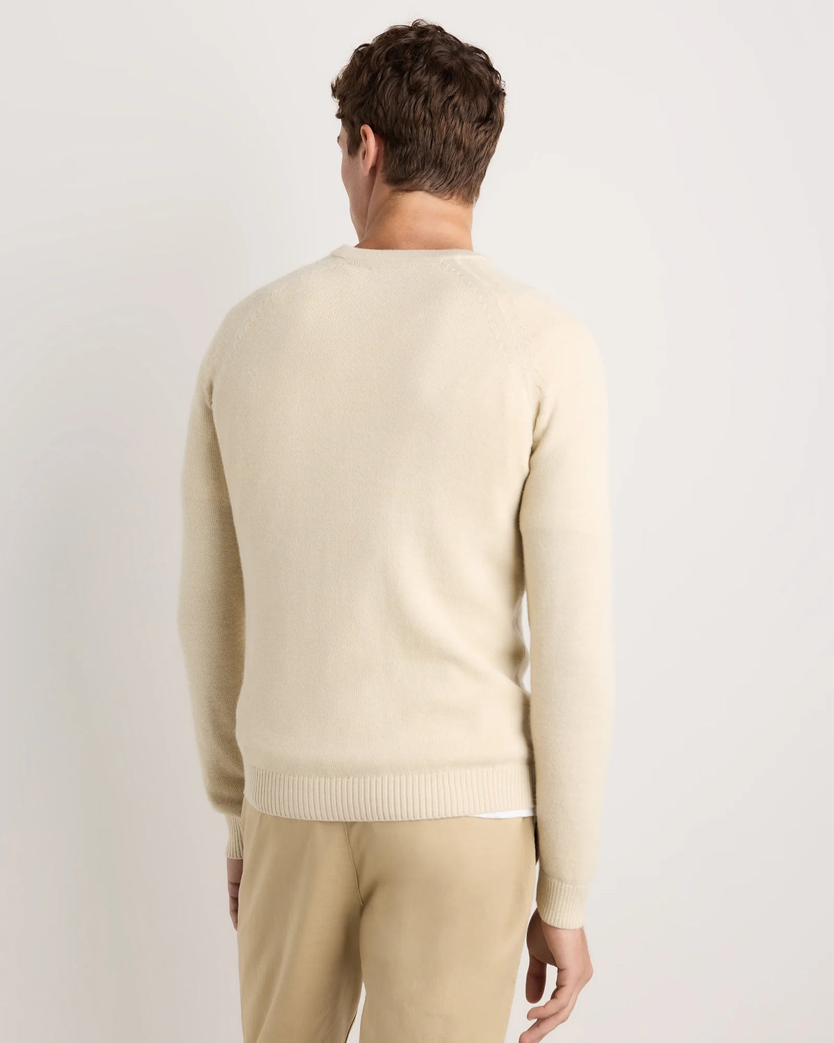 Alpaca-Wool Crewneck Sweater - S / Natural