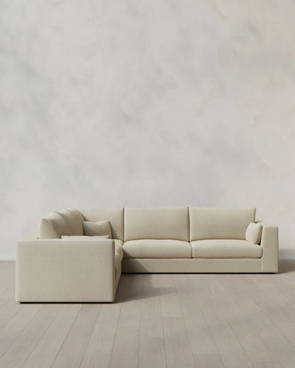 Oasis L Sectional in Performance Linen - One Size / Onyx