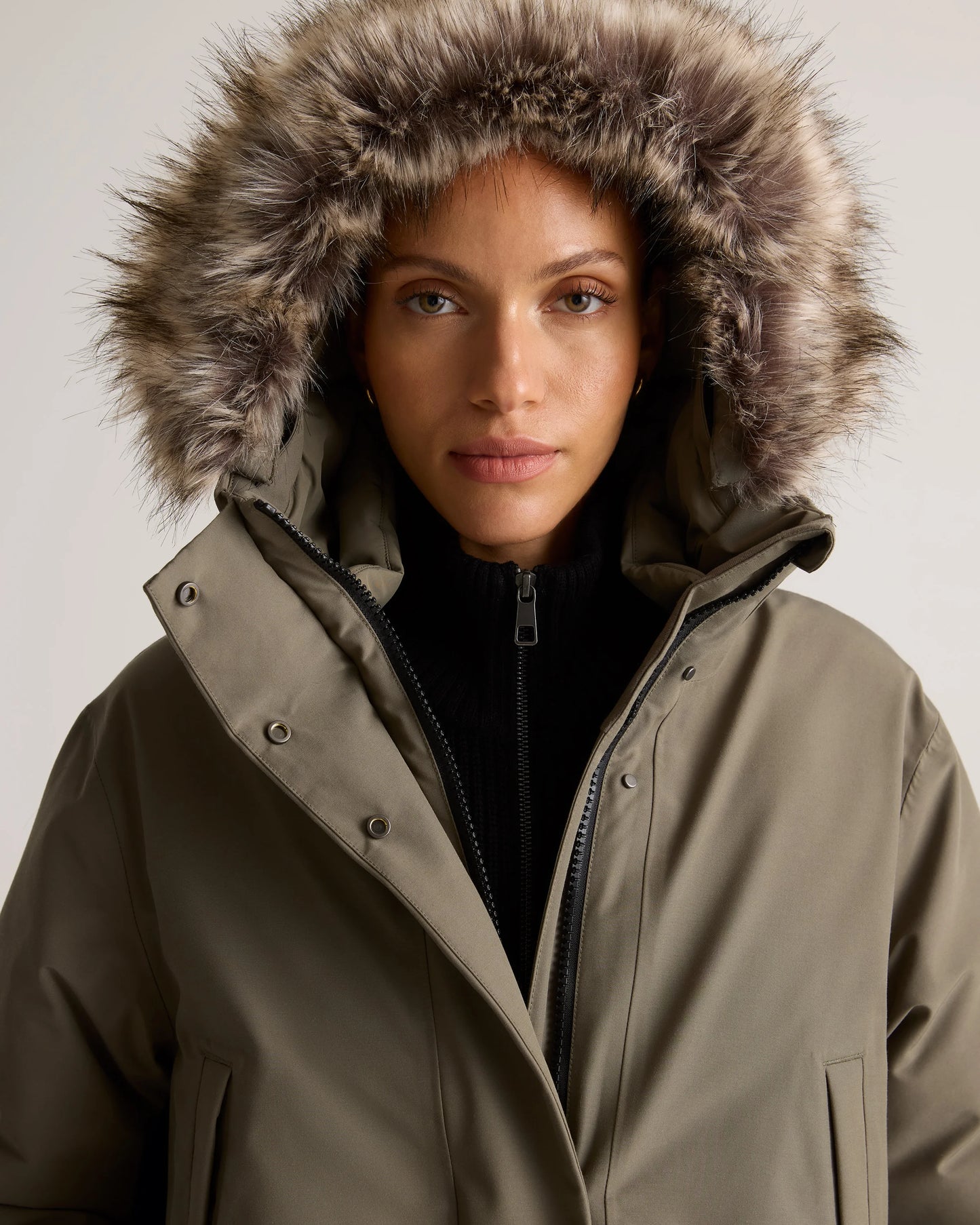 Responsible Down Hooded Long Parka - XS / Storm Blue