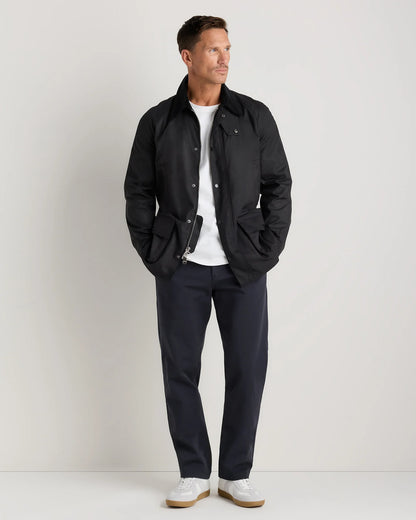 Organic Waxed Cotton Barn Jacket - S / Rustic Olive
