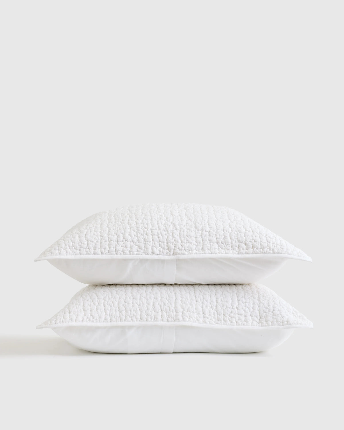 Organic Cotton Hand Stitched Quilted Sham Set - Standard / Ocean