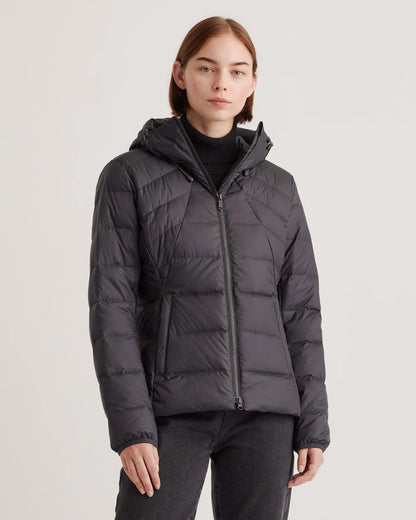 Lightweight Down Packable Puffer Hooded Jacket - XS / Navy