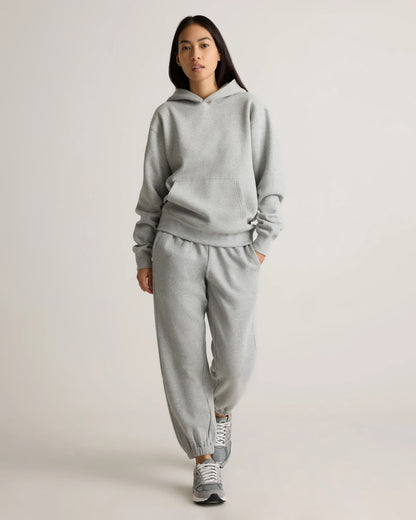 Organic Heavyweight Fleece Boyfriend Sweatpants - XS / Heather Grey