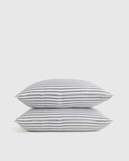 Bamboo Stripe Sham Set - Standard / Double Stripe Espresso