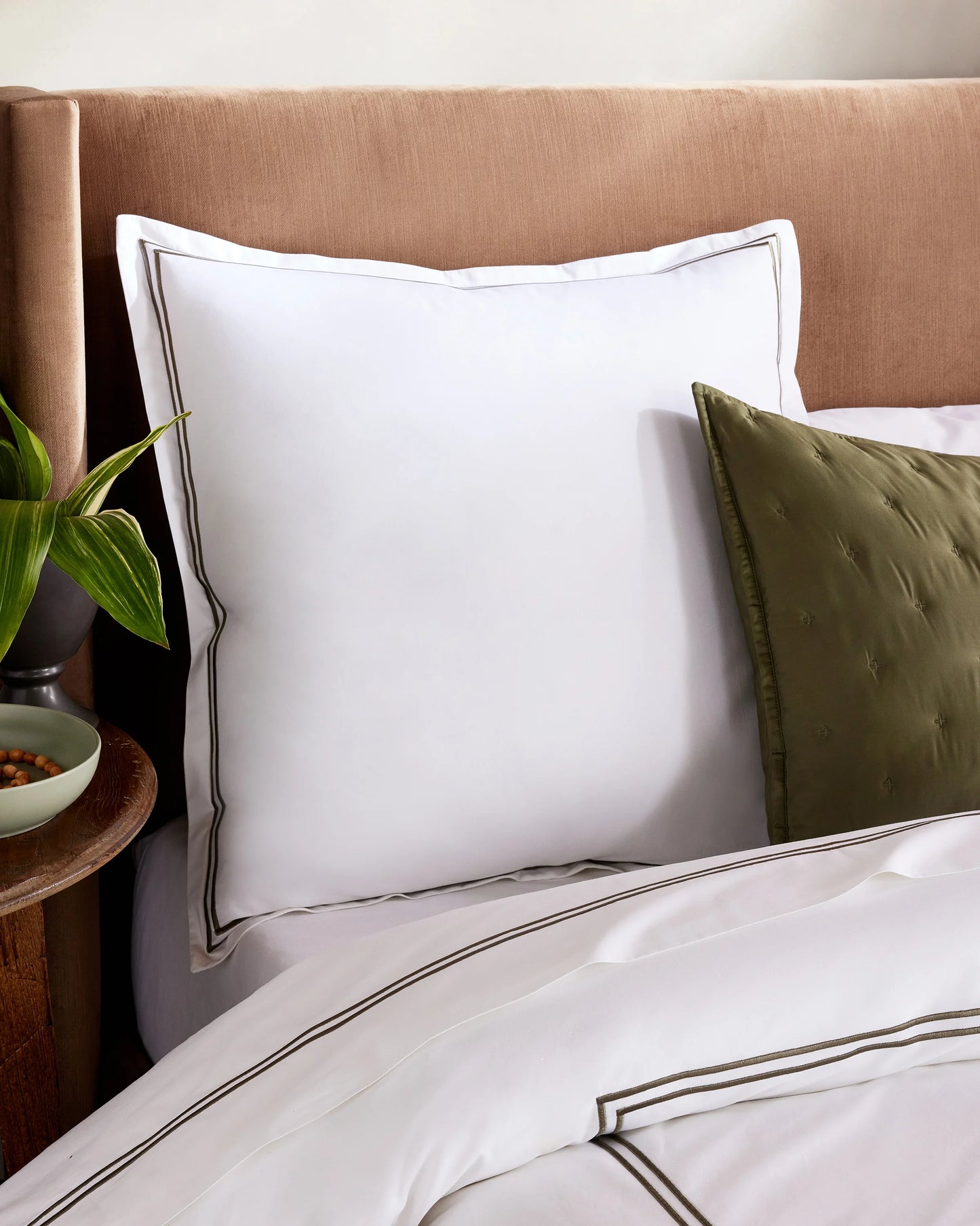 Organic Crisp Percale Euro Sham - Euro / White