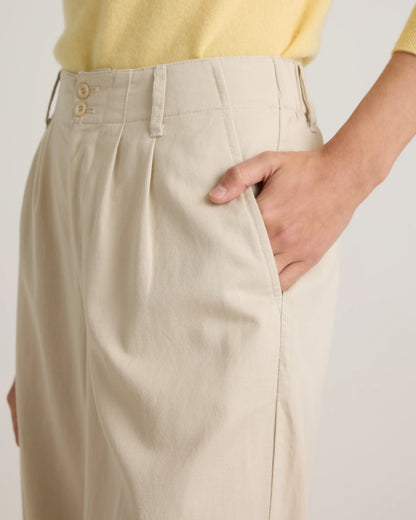Drapey Twill Pleated Trouser - 0 / Baywood