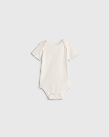 100% Organic Cotton Short Sleeve Bodysuit - 0-3M / Safari