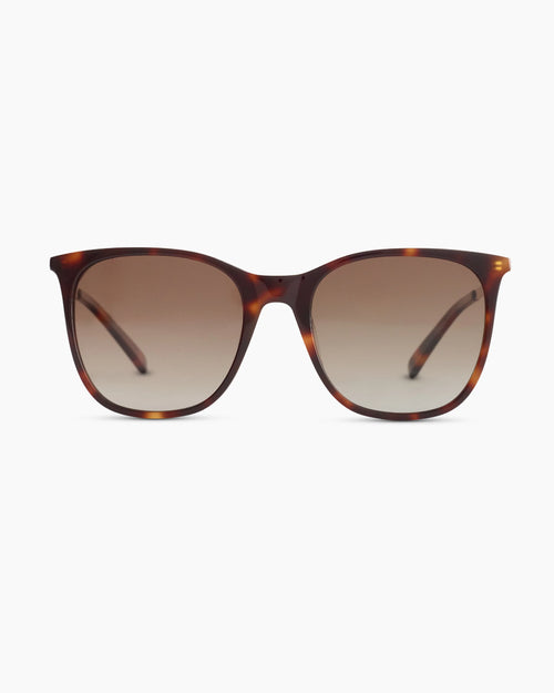Poppy Polarized Acetate Sunglasses - One Size / Tortoise with Brown Gradient lens