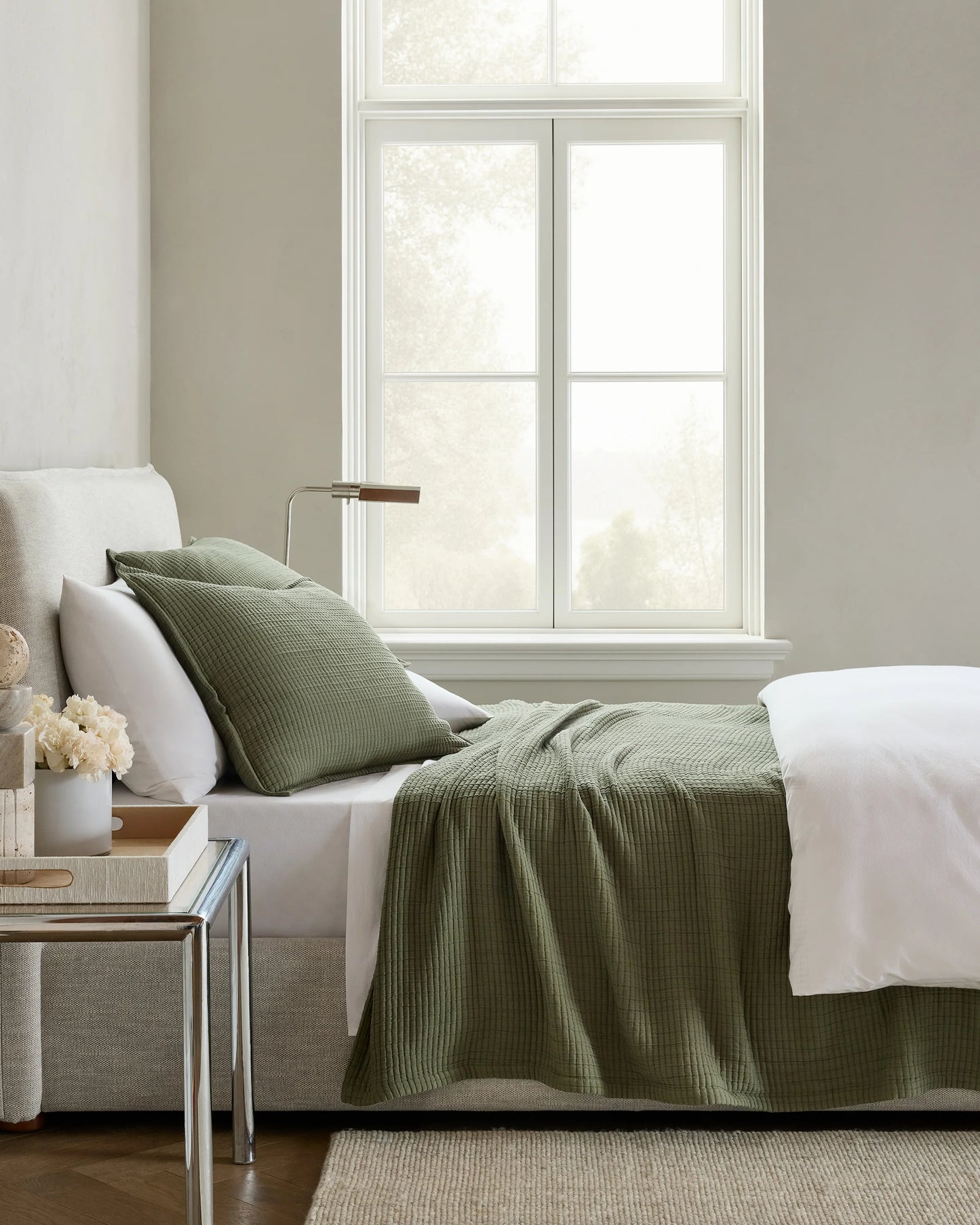 Organic Ribbed Cotton Coverlet - Twin / Toffee