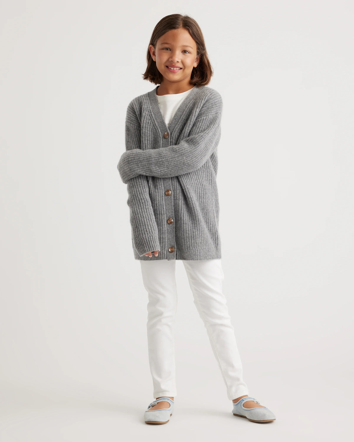 Washable Cashmere Oversized Fisherman Cardigan - 10 / Oatmeal
