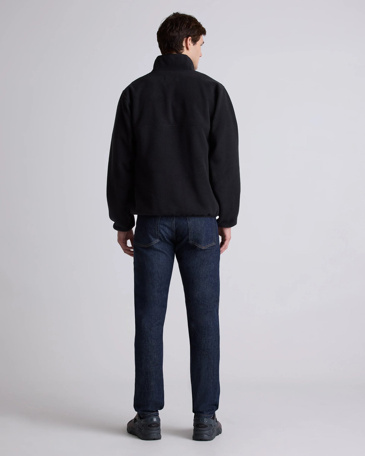 Polar Fleece Snap Pullover - S / Bold Black