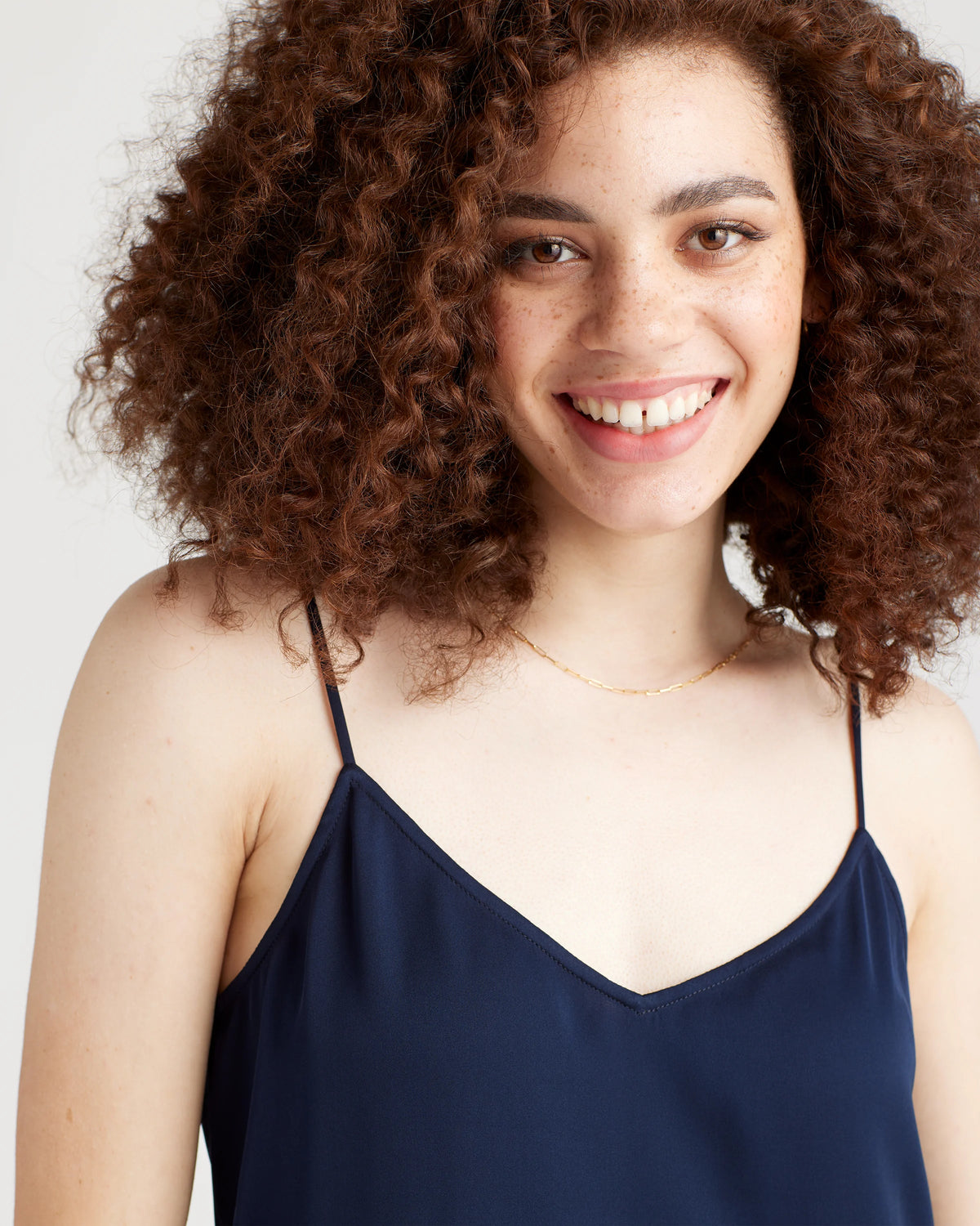 Washable Stretch Silk V-Neck Cami - XS / Ivory