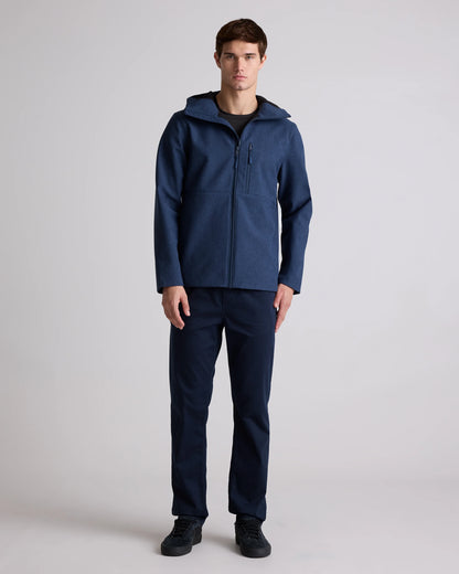 Softshell Fleece-Lined Full-Zip Hooded Jacket - XS / Heather Shady Charcoal