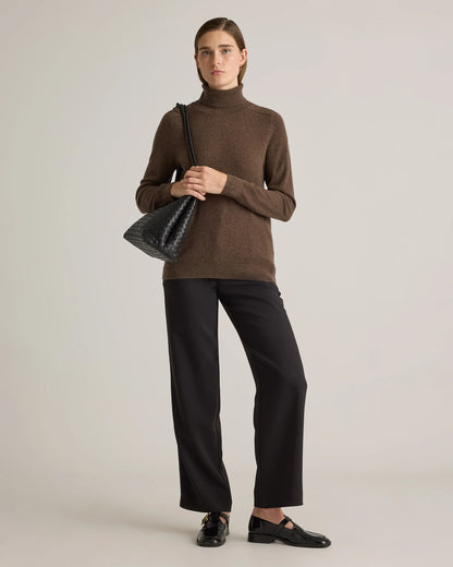 Mongolian Cashmere Turtleneck Sweater - XS / Heather Grey