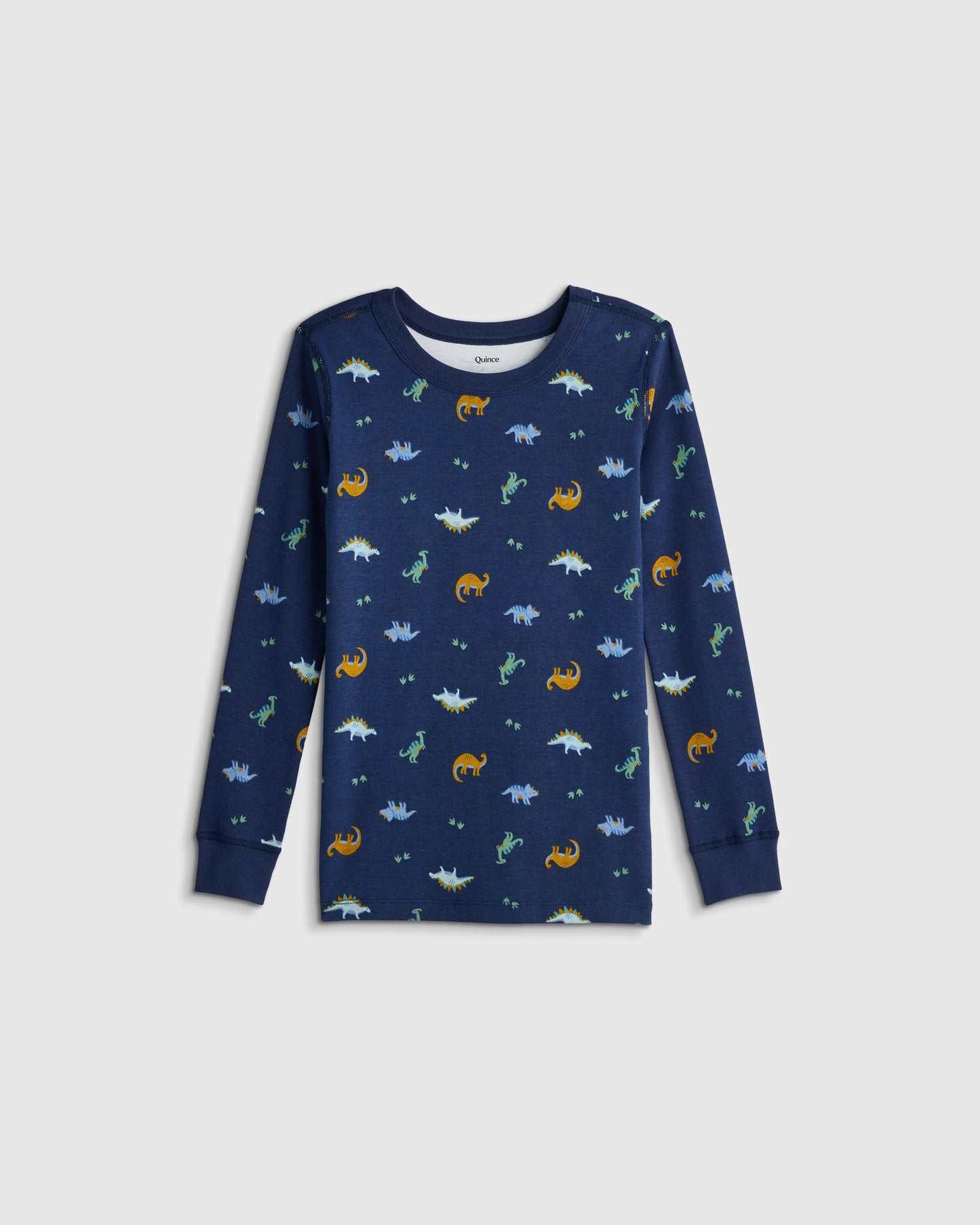 100% Organic Cotton Long Sleeve and Pant Pajama Set - 2T / Navy Stripe