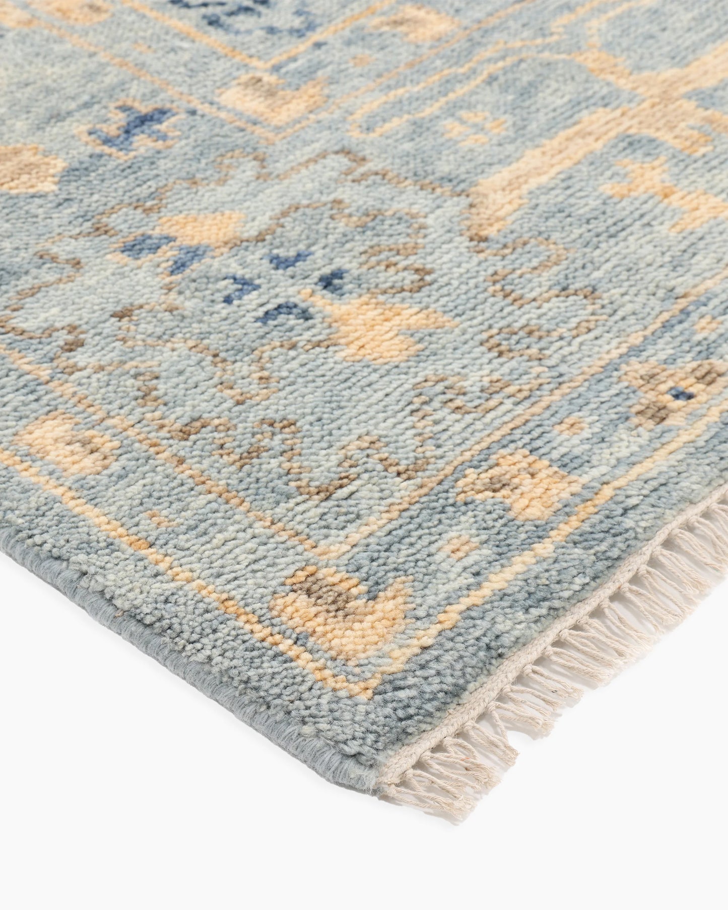 Kian Hand-Knotted Wool Rug - 5' x 8' / Blue