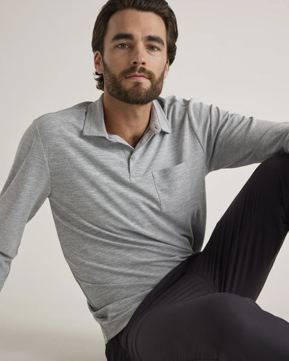 ProPique Performance Long Sleeve Polo - S / Navy