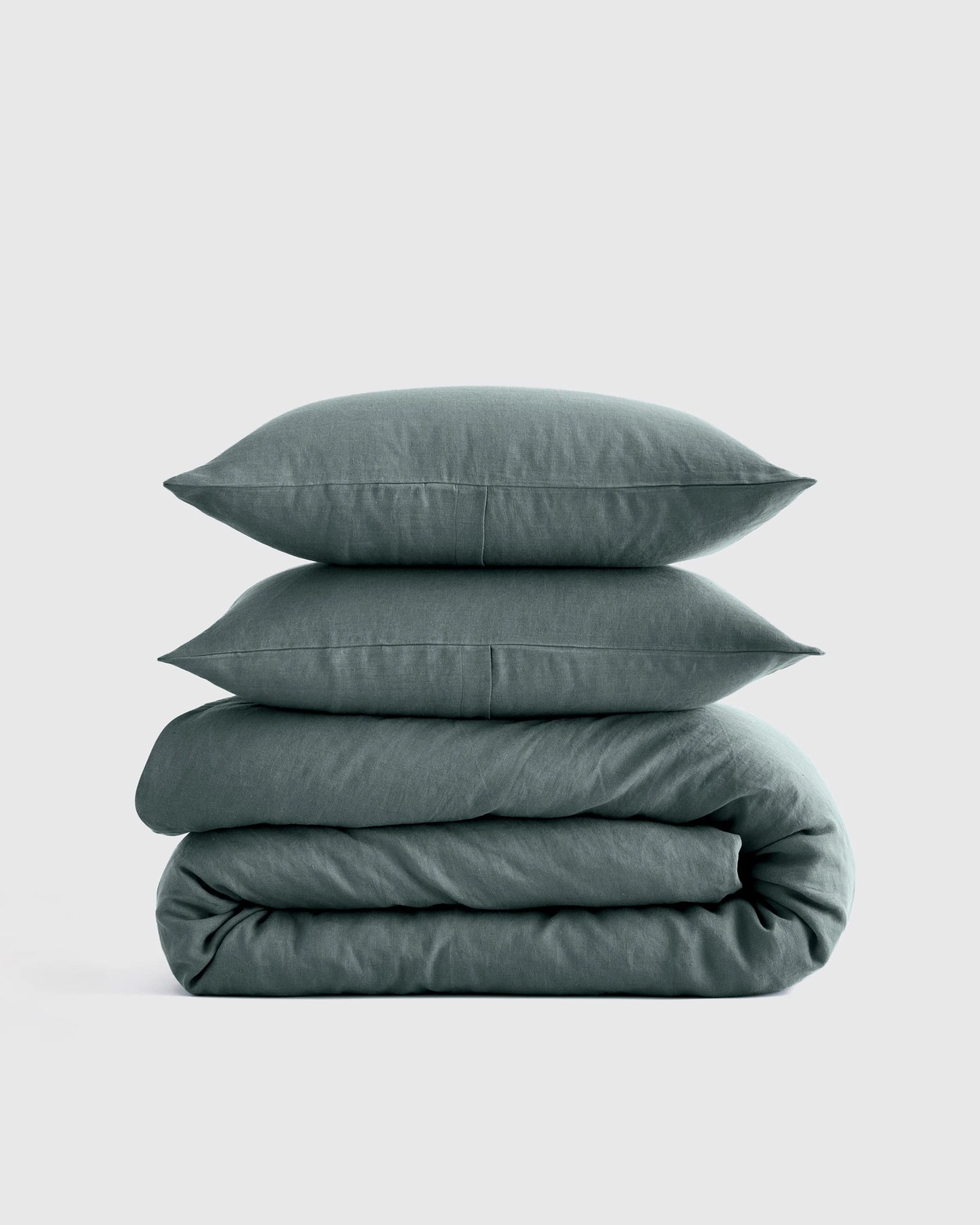 European Linen Duvet Cover Set - Twin / Peach