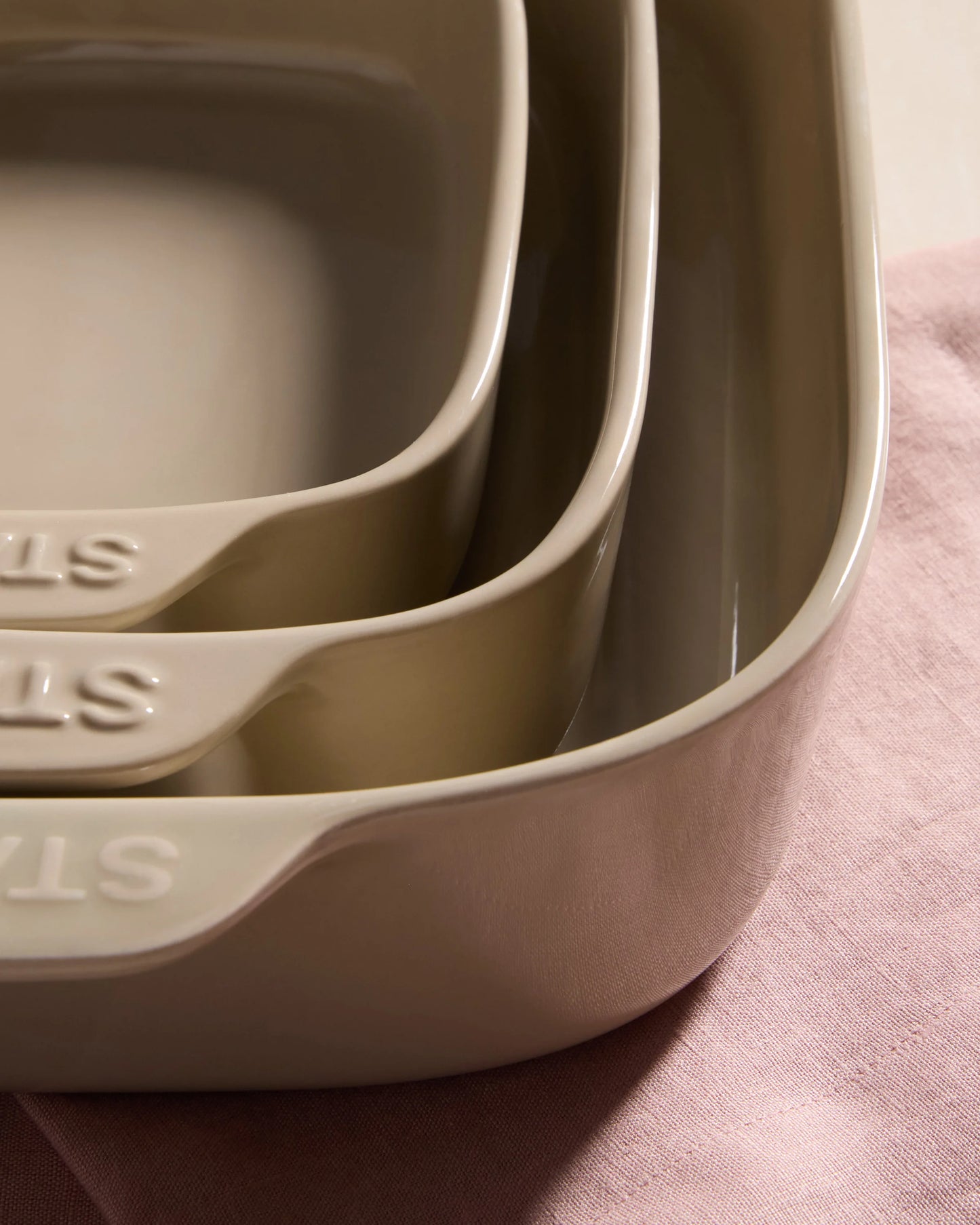 Stoneware Rectangular Baking Dishes, Set of 3 by STAUB - Set of 3 / Dune