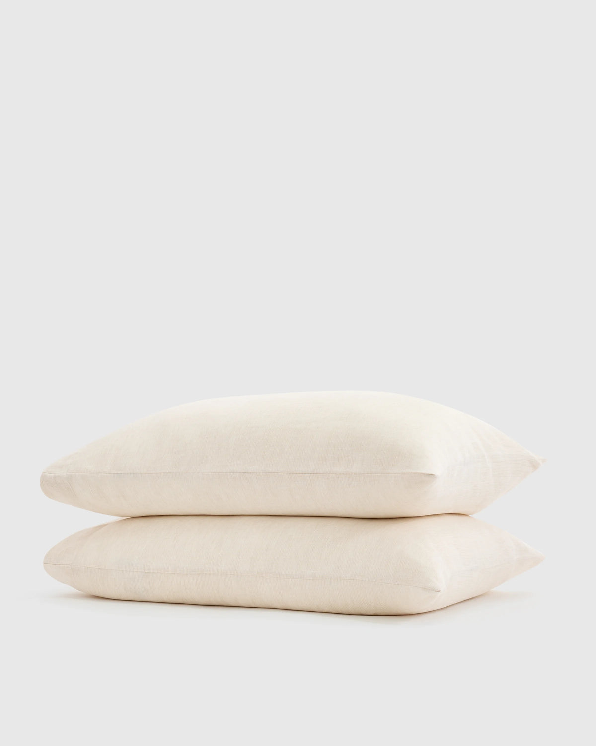 European Linen Pillowcase Set - Standard / White