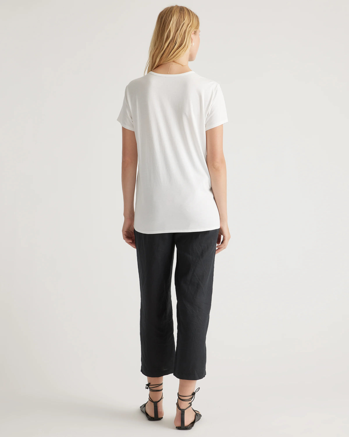Cotton Modal Maternity Crew Neck Tee (2-pack) - XS / Black/Redwood Brown