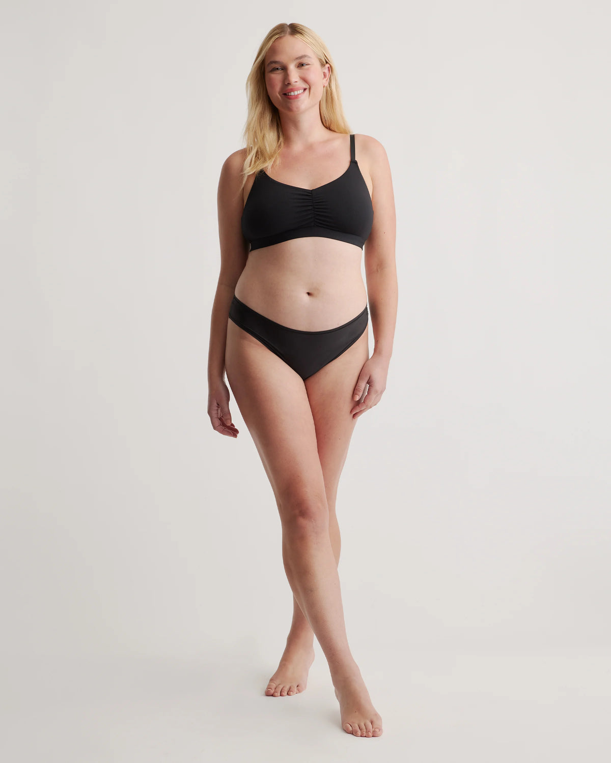 Micromodal Ruched Bralette (2-pack) - XS / Black