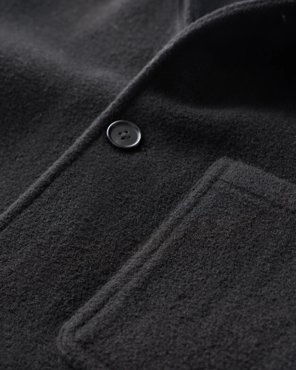 Wool Cashmere Chore Jacket - S / Black