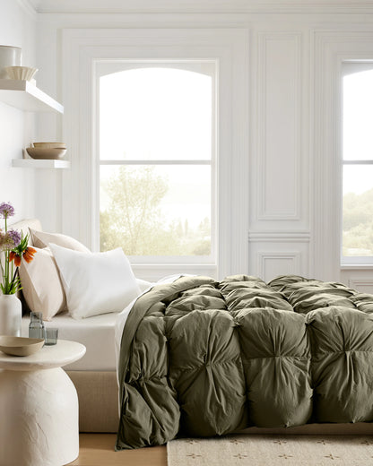 Cotton Pintuck Comforter - Twin / Nightfall