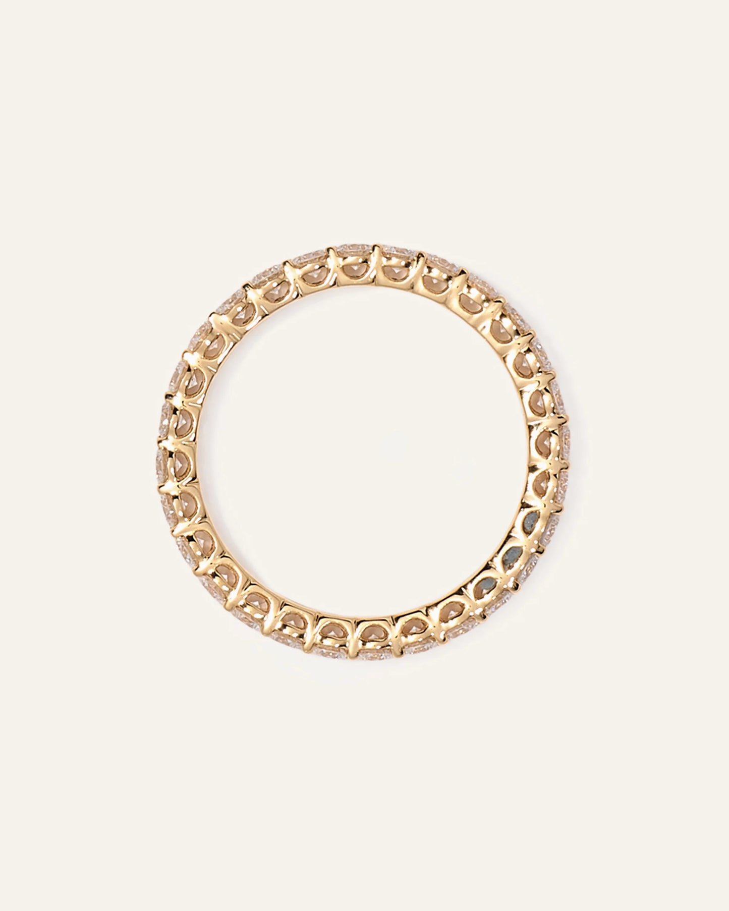 Lab Grown Diamond Round Eternity Band - 4 / Yellow Gold