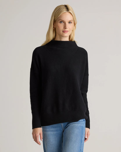 Mongolian Cashmere Funnel Neck Sweater - XS / Heather Grey